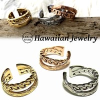 【HAWAIIANJEWELRY / ハワイアンジュエリー】 リング 指輪 ペアリング リバーシブル 2WAY チェーン ステンレス ノンアレルギー K14コーティング ハワジュ (grs8654)
