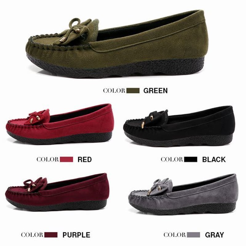 ほぼ新品❤️トッズ リボン モカシン フラットシューズ 37.5(約24.5cm レディース リボンモカシン フラットシューズ ローファー