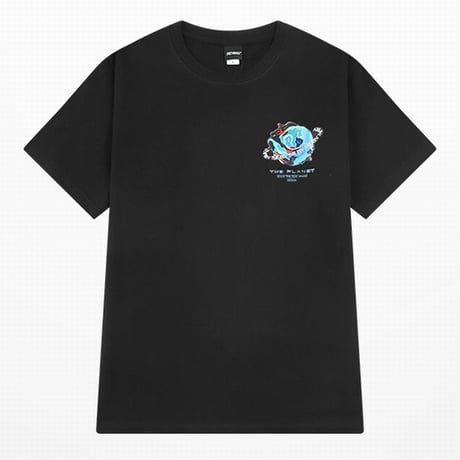 ユニセックス Tシャツ プラネット 惑星 プリント 半袖 オーバーサイズ ゆったり カジュアル 韓国ファッション メンズ レディース 韓国ストリートファッション DTC-642267128984