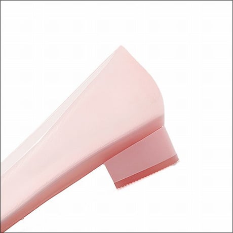【Soervimy】 ラバーパンプス レインシューズ ヒール3.5cm 半透明 韓国ファッション レディース パンプス ぺたんこ 雨 梅雨 ラバー 防水 596251179530