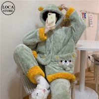 ルームウェア パジャマ セットアップ 耳付き クマ ベアー もこもこ ボア 上下セット 部屋着 寝間着 大人可愛い ガーリー DTC-657185962102