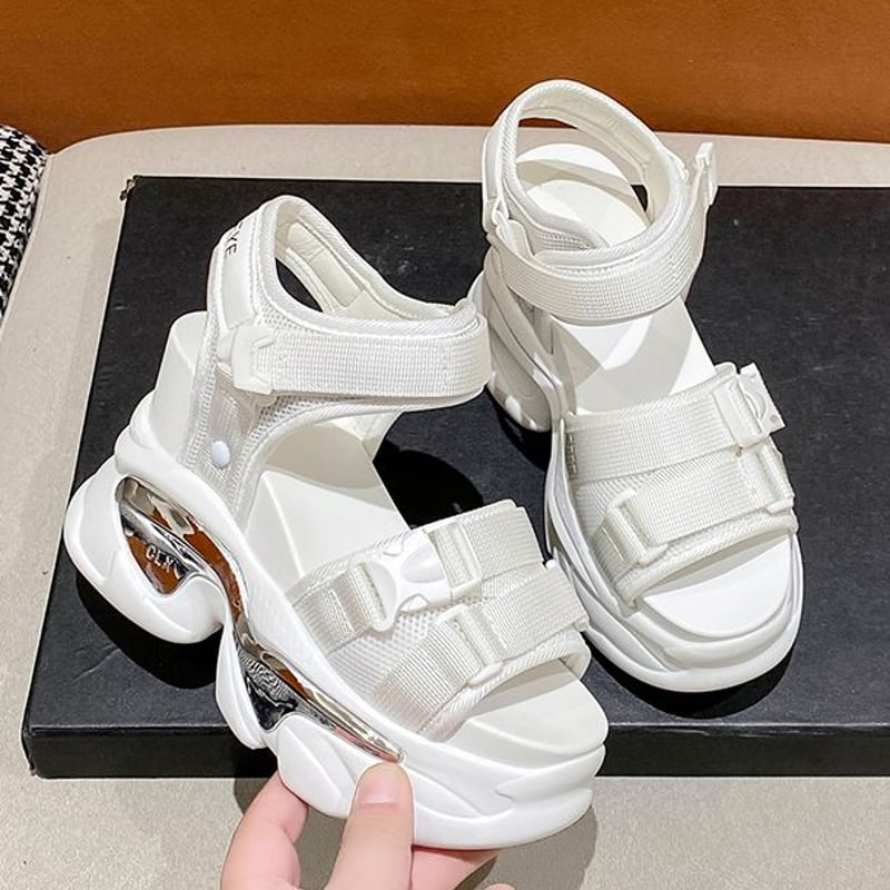 ホワイトオープントゥサンダル SMILE*5 4185-d1.jpg