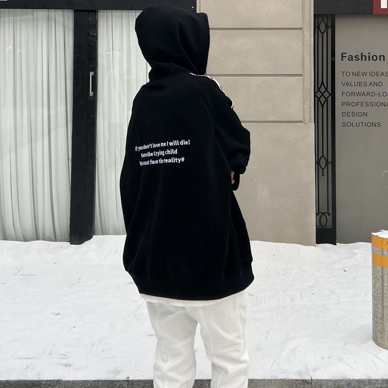 プルオーバー パーカー トップス フード付き スウェット サイドライン