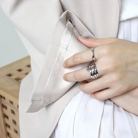 【シルバーアクセサリー】シンプル ひねり オープンリング  指輪 シルバー925 メンズ レディース ペア #13 #19 Kgf0501 (DCT-555608278400)