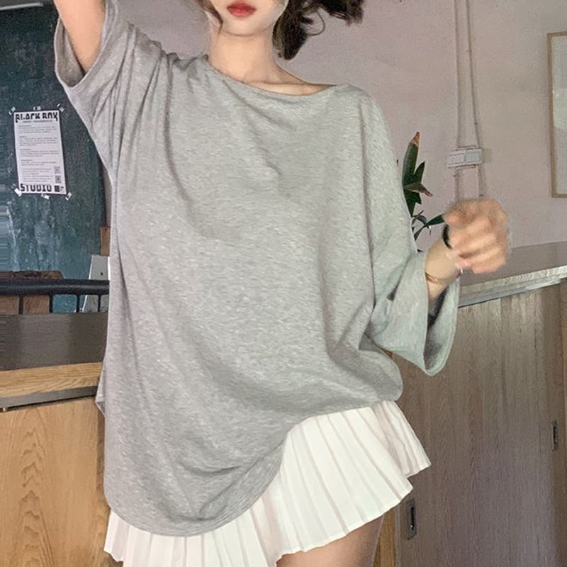 オープンバック Tシャツ 背中開き ドロップショルダー トップス オープンバック Tシャツ 背中開き ドロップショルダー トップス