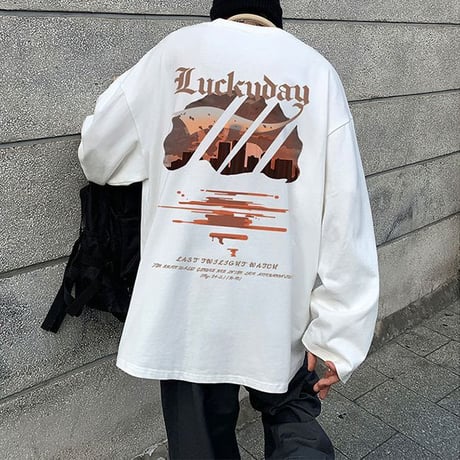 【3カラー】 ユニセックス Tシャツ 長袖 オーバーサイズ ロンT 韓国ファッション メンズ レディース カジュアル 韓国ストリートファッション DTC-683267574121
