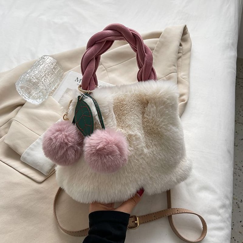 goa フリンジ付きファーショルダーバッグ ファーバッグ チェーンショルダーバッグ : ヘルシーライフ