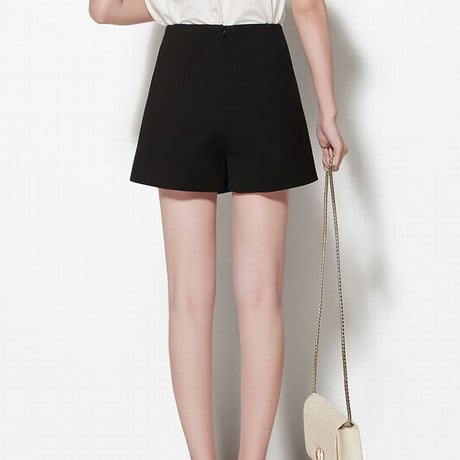 レディース  ショートパンツ ラップショートパンツ パンツ ショート丈 キュロット ガーリー 韓国ファッション (DCT-591138767079)