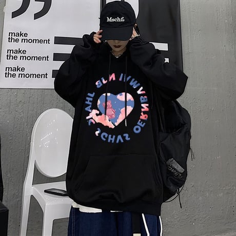 ユニセックス パーカー プルオーバー クマちゃん 裏起毛 オーバーサイズ 韓国ファッション メンズ レディース カジュアル 韓国ストリートファッション DTC-655460613025