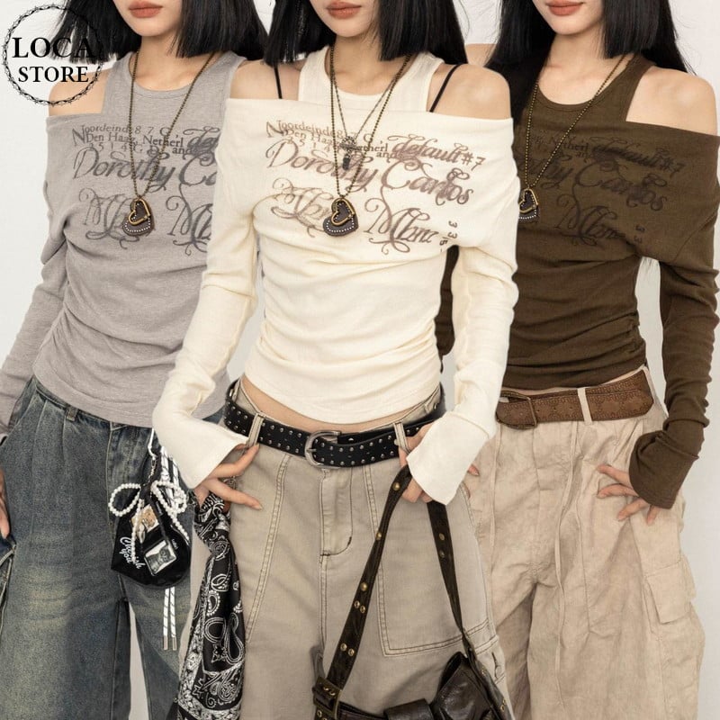 19FW ダブルレイヤードカットソー 長袖 S ダスト レーヨン シルク 19FW