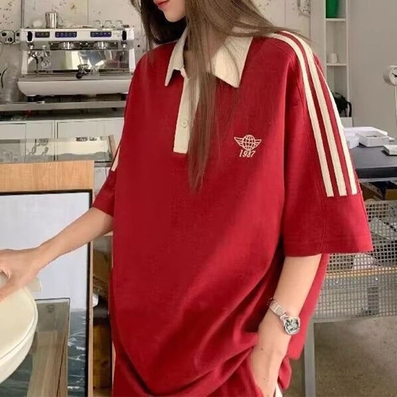 セットアップ 2点セット サイドライン ポロシャツ tシャツ ショート