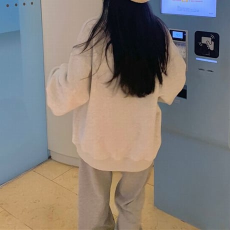 トレーナー トップス プラスベルベット オーバーサイズ ビッグシルエット ルーズ レトロ 韓国ファッション レディース カジュアル 韓国ストリートファッション DTC-688243658680