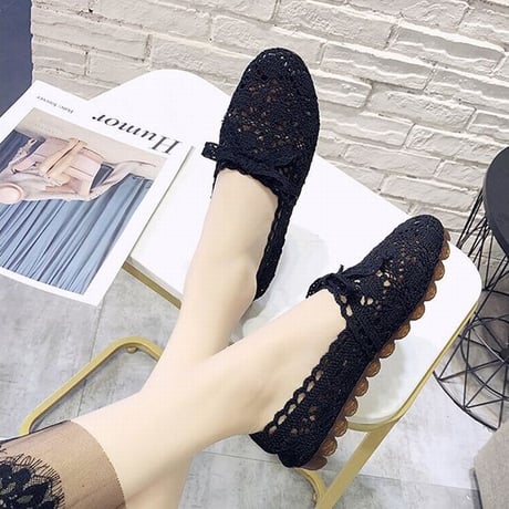 パンプス メッシュ フラットシューズ ぺたんこ 韓国ファッション レディース ラウンドトゥ フラットパンプス メッシュシューズ フラット キュート 通気性 歩きやすい 617528763248