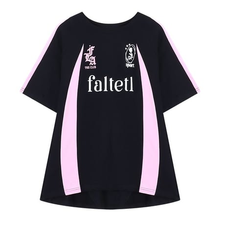 Tシャツ ユニフォーム風 オーバーサイズ サイドライン バイカラー トップス 半袖 レトロ 韓国ファッション レディース 大人可愛い ガーリー スポーツミックス DTC-802941498047