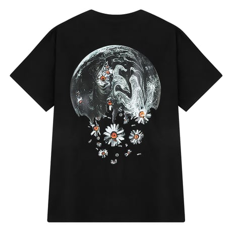 ユニセックス Tシャツ 半袖 ラウンドネック デイジープリント オーバーサイズ 韓国ファッション メンズ レディース 大きいサイズ ストリートファッション DTC-619619211600