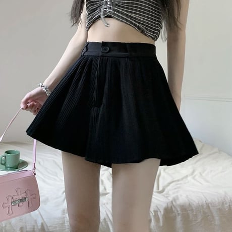 プリーツ ショートパンツ ハイウエスト Aライン ワイドパンツ レトロ 韓国ファッション レディース 大人可愛い ガーリー DTC-707576598152
