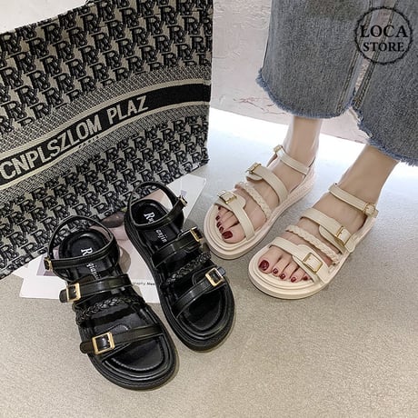 バックルストラップ サンダル 4cm 韓国ファッション レディースフラットサンダル ぺだんこサンダル キュート 痛くない かわいい 靴 歩きやすい 疲れない 620344151145