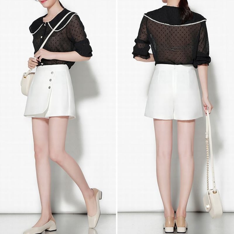 新品　ella_selectshop エラ　スカラップ　キュロットパンツ 新品 ella_selectshop エラ スカラップ キュロットパンツ