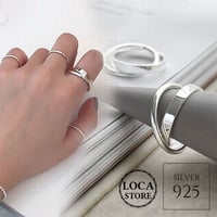【シルバーアクセサリー】シンプル 2連リング 指輪 シルバー925 レディース #11 #13 #15 kgf0505 (DTC-582997193747)