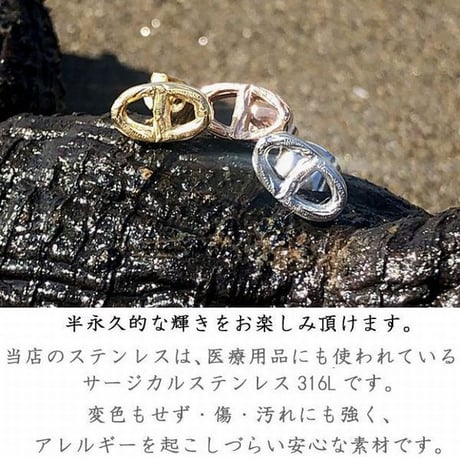 ハワイアンジュエリー ピアス 片耳用 スタッド マリン メンズ レディース 金属アレルギー対応 サージカルステンレス PVD シルバー ゴールド ピンクゴールド インスタ ges8248