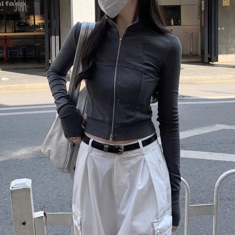 希少 美品 CIVILIZED シワ シボ 変形 ハイネック ダブルジップ BODY TOUGHNESS（ボディタフネス） JW-737 パワーストレッチ COOL EVO