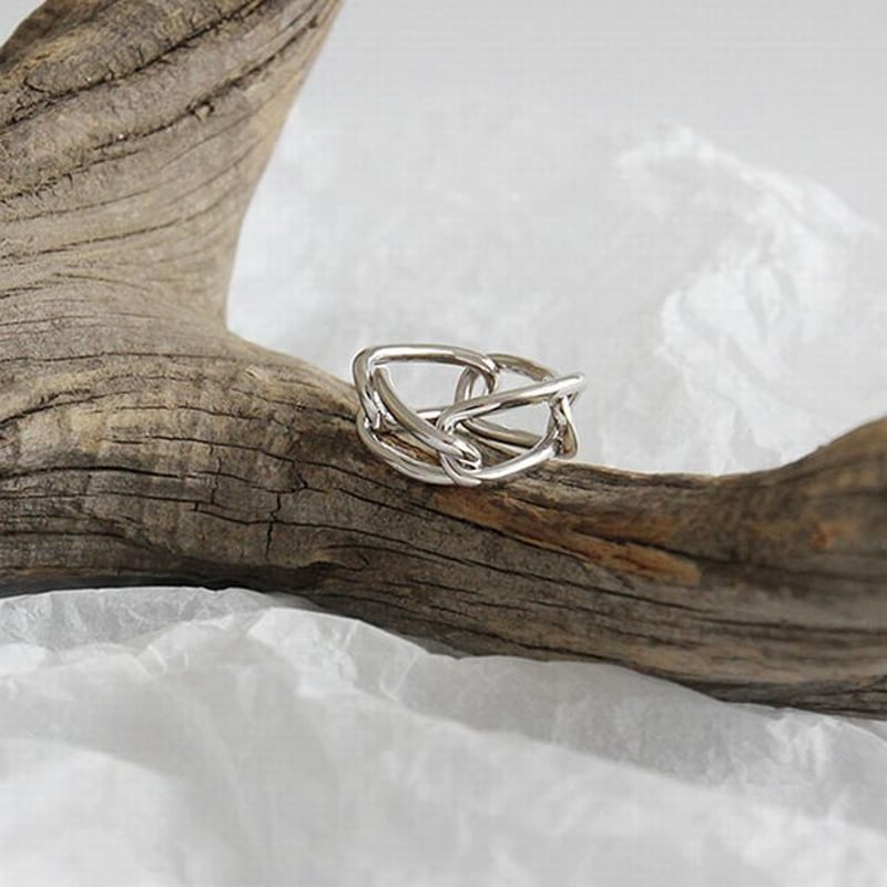 シルバーアクセサリー】シンプル チェーンデザイン リング 指輪