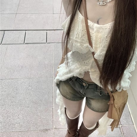 レース ワンピース ロングジレ キャミワンピース ロング丈 フロントボタン ノースリーブ ゆったり 韓国ファッション レディース 大人可愛い ガーリー フェミニン DTC-715318886777