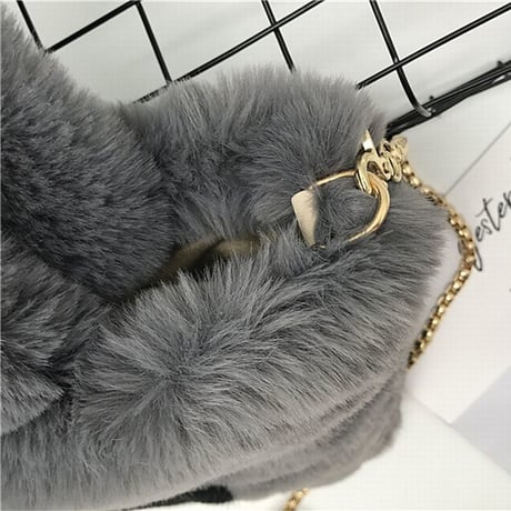 スマイル ファーバッグ BAG ファー もこもこ ミニ ショルダーバッグ おしゃれ 人気 通勤 サブバッグ 韓国 ファッション (DCT-580518208395)