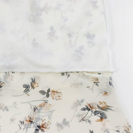 レディース 花柄シフォンワンピース レトロ ハイウエスト フェミニン ガーリー 韓国ファッション (DCT-594879835987)