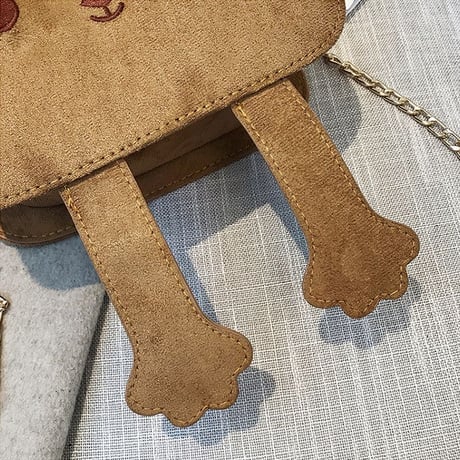ショルダーバッグ クマちゃん ベアー ミニバッグ サブバッグ 肩掛け 斜め掛け ユニーク かわいい ショルダーチェーン シンプル レトロ ガーリー DTC-604470886506
