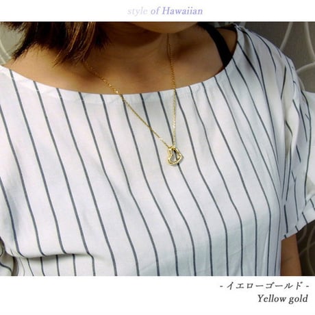 【ハワイアンジュエリー / HawaiianJewelry】 オープンハートネックレス/ネックレス ペンダント スクロールハワイアン柄 (gps8864)