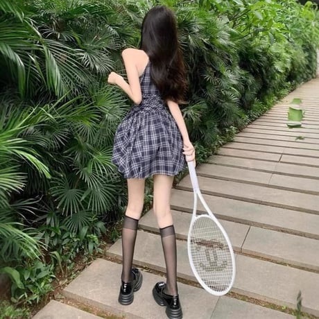 チェック柄 ノースリーブ シャツワンピース 薄手 襟付き ミニワンピース シングルブレスト Aライン ハイウエスト 大人可愛い ガーリー DTCA-889913765781