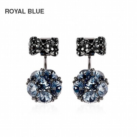 ピアス リボン CZ キラキラ 韓国アクセサリー キャッチ CZ キュービックジルコニア 合金 シルバー925 アクセサリー DTC-559637702621