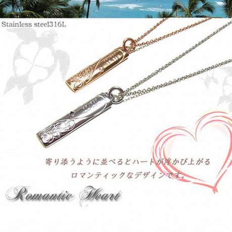 ハワイアンジュエリー HawaiianJewelry プレートネックレス 金属アレルギー対応 プルメリア キュービックジルコニア メンズ レディース サージカルステンレス Gps8779-8780
