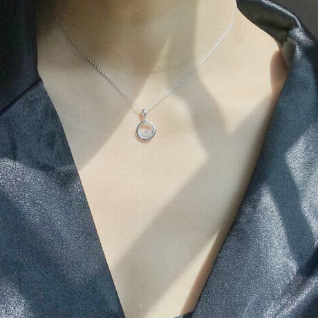 ネックレス レディース スターリングシルバー クリア ブルー 人工水晶 シルバー925 シンプル ペンダント 人気 かわいい アクセサリー ジュエリー プレゼント (DTC-565114640165)