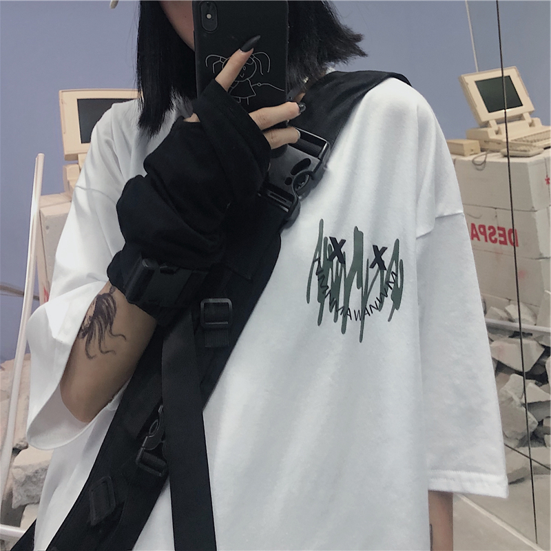 4色 トロピカル プリント Tシャツ 肩落ち ユニセックス 韓国 ♪ ユニセックス Tシャツ 半袖 ドロップショルダー ワンポイント