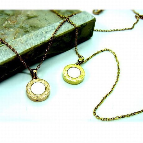 【ハワイアンジュエリー / HawaiianJewelry】 ネックレス シェルメダル  金属アレルギー対応 スクロール 波 イエローゴールド ステンレススチール 刻印可能商品 gps81033