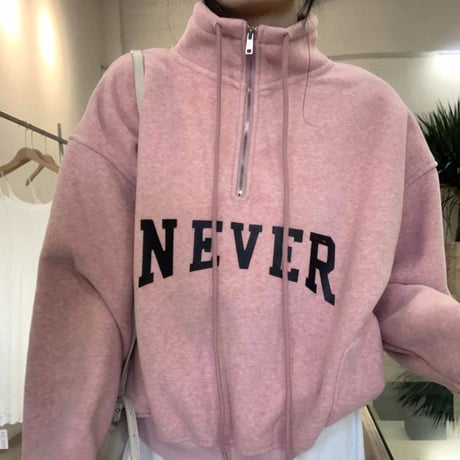 ハーフジップ スウェット プルオーバー 裏起毛 厚手 ルーズ トップス 秋 冬 長袖 レトロ 韓国ファッション レディース 大人可愛い ガーリー カジュアル DTC-760937746502