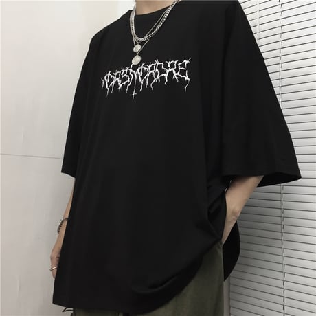 ユニセックス Tシャツ 半袖 メンズ レディース ダークホラー プリント オーバーサイズ 大きいサイズ ルーズ ストリート DTC-598850483866