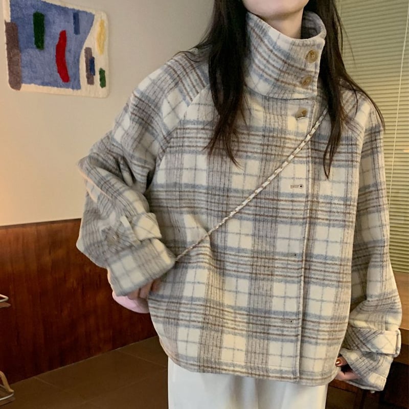 オースチンリード】ショートコート 白黒チェック柄 Meridian チェック