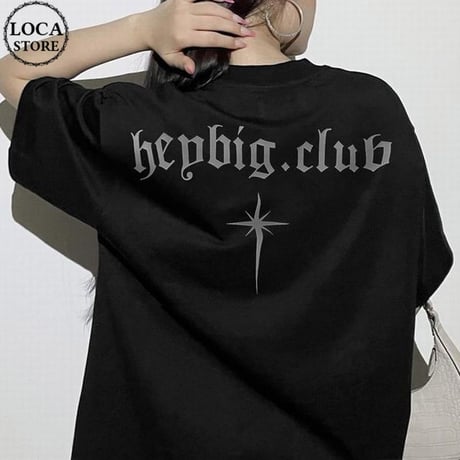 ユニセックス Tシャツ 半袖 バックプリント オーバーサイズ 韓国ファッション メンズ レディース レトロ カジュアル 韓国ストリート系ファッション DTC-706306393432