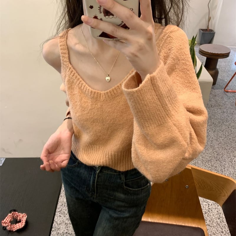 JENNE イエロー カーディガン タンクトップ セット JENNE イエロー カーディガン タンクトップ セット 透けない