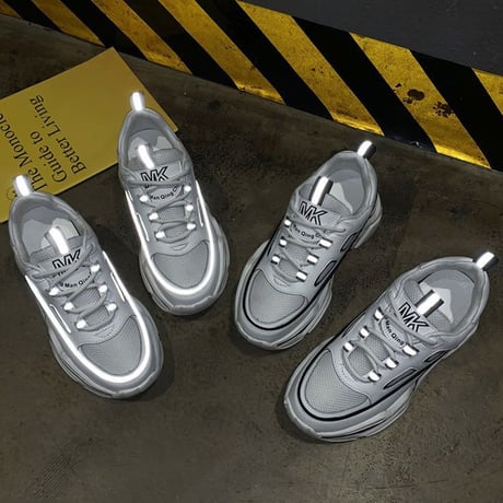 ダッドスニーカー 反射 厚底 6cm 韓国ファッション スニーカー ダッドシューズ ボリュームスニーカー 厚底スニーカー かわいい オールシーズン カジュアル 609592652180