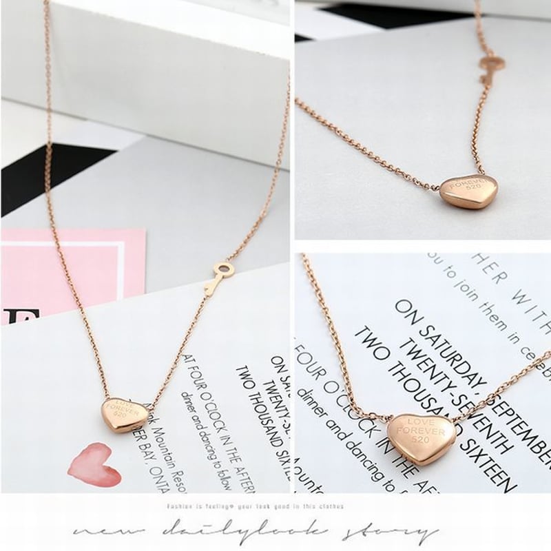 ネックレス レディース ハート ピンクシルバー ラブフォーエバー520