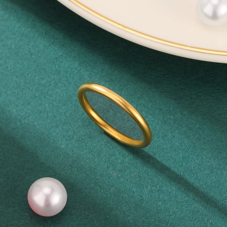 ラウンドリング 金属アレルギー対応 ゴールド リング 指輪 アクセサリー シンプル チタン アクセサリー 韓国アクセサリー DTC-638316782475