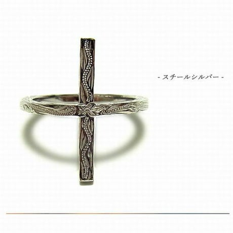 ハワイアンジュエリー リング 指輪 クロス K14イエローゴールドコーティング サージカルステンレス インスタ メンズ レディース ペア (grs8638)