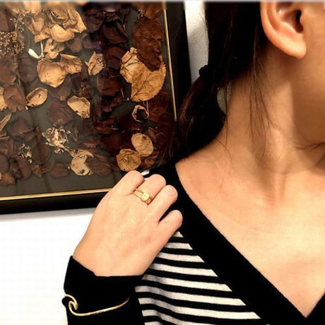 【ハワイアンジュエリー / HawaiianJewelry】 リング/指輪 リバーシブル フリーサイズ K14 イエローゴールド コーティング インスタ (grs8612)