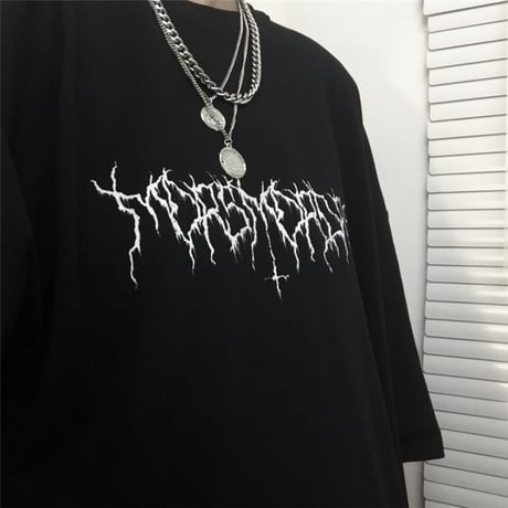 ユニセックス Tシャツ 半袖 メンズ レディース ダークホラー プリント オーバーサイズ 大きいサイズ ルーズ ストリート DTC-598850483866