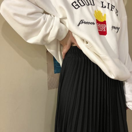 不規則デザイン プリーツスカート ミディアム丈 アシンメトリー 韓国ファッション レディース Aラインスカート アシメ ハイウエスト 大人可愛い ガーリー DTC-604528143206