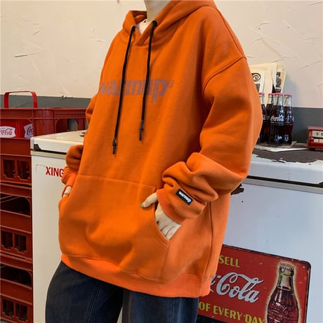 【選べる4カラー】 パーカー プルオーバー 裏起毛 韓国ファッション レディース ストリート系 大きいサイズ オーバーサイズ アウター 秋冬 秋 冬 (DTC-602901588624)